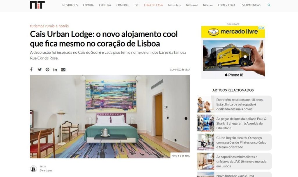Cais Urban Lodge: o novo alojamento cool que fica mesmo no coração de Lisboa