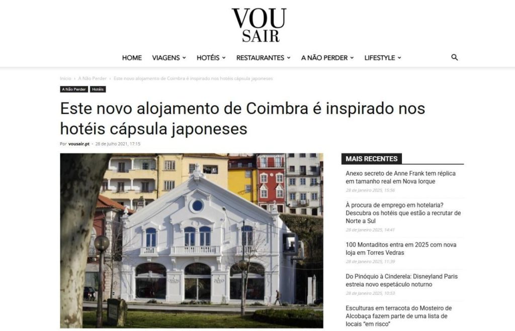 Este novo alojamento de Coimbra é inspirado nos hotéis cápsula japoneses