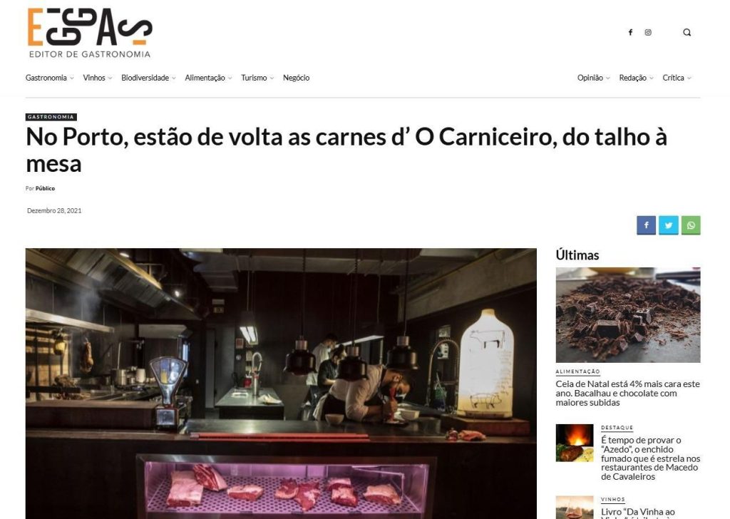 No Porto, estão de volta as carnes d’ O Carniceiro, do talho à mesa
