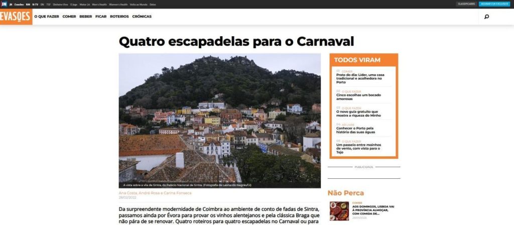 Quatro escapadelas para o Carnaval