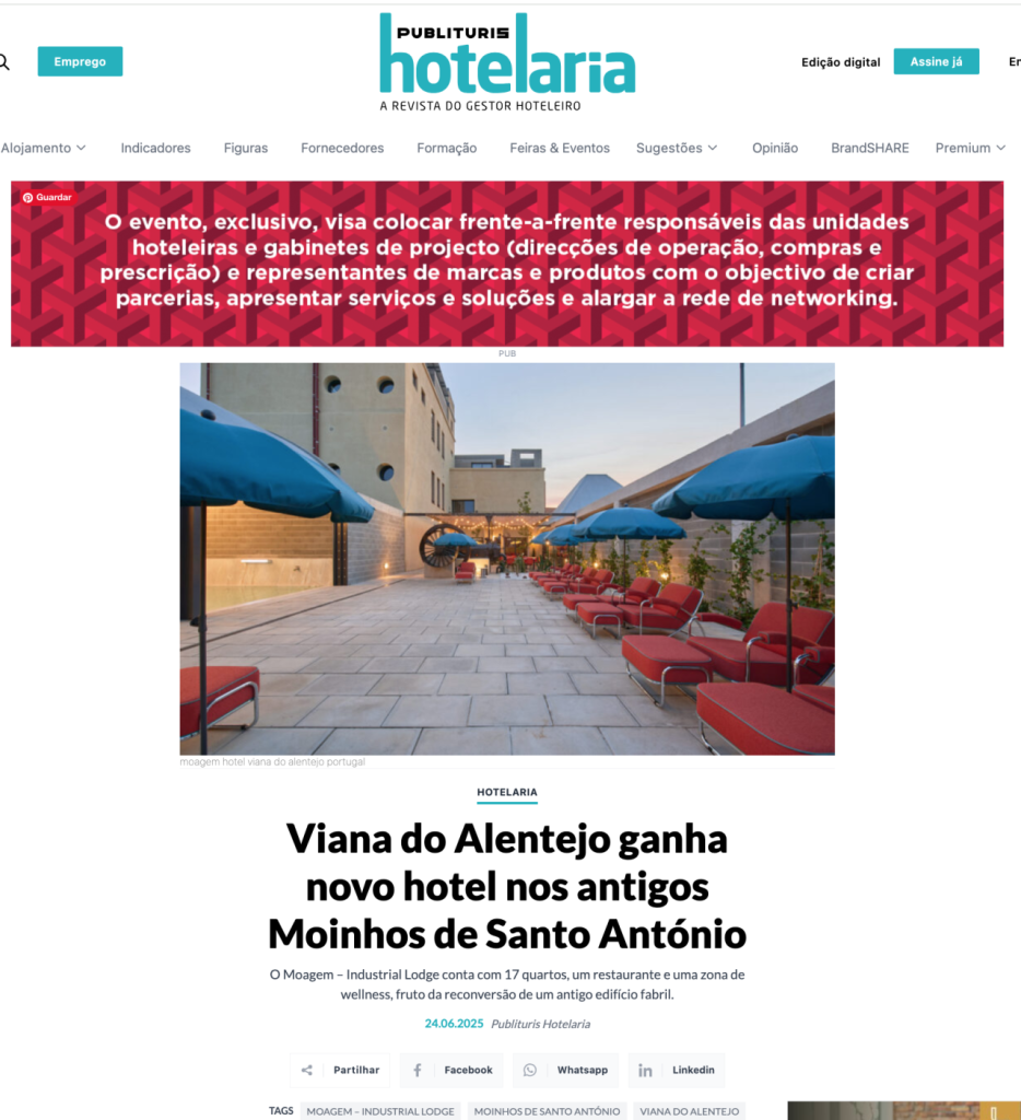 Viana do Alentejo ganha novo hotel nos antigos Moinhos de Santo António
